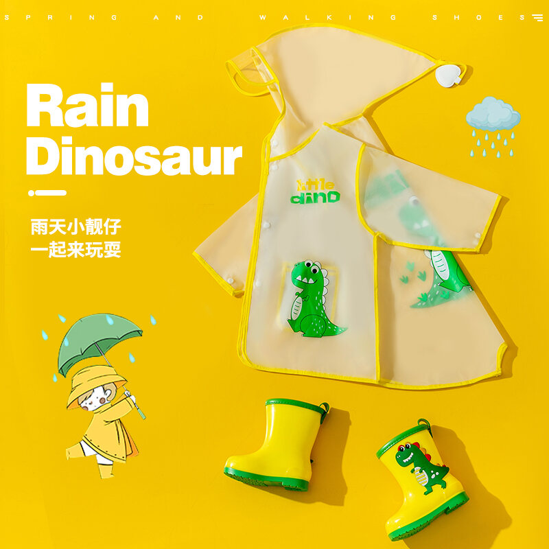 Áo mưa trẻ em ủng đi mưa bộ ủng đi mưa trẻ em chống trượt giày nước bé trai mẫu giáo bé gái trẻ em chống nước
