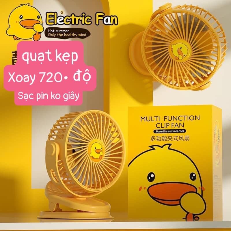 Quạt mini quạt kẹp bàn tích điện pin 20000 mah
