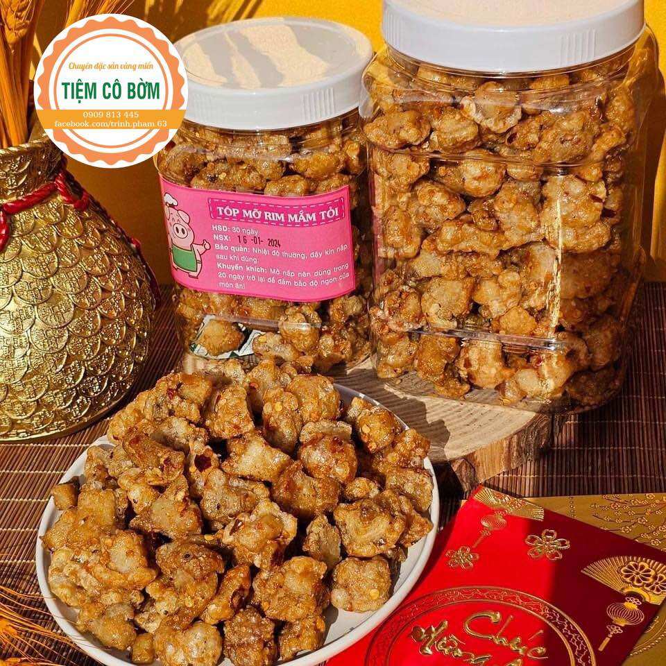 Tóp mỡ rim mắm tỏi ớt, cay nhẹ rất vừa ăn hủ 300g