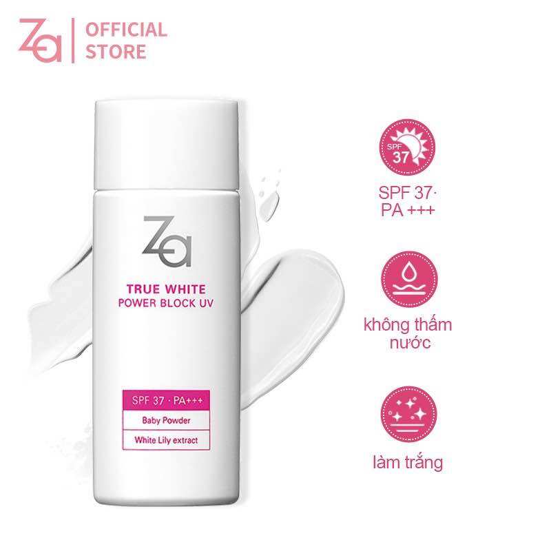 Kem dưỡng trắng da za chống nắng true white 40g