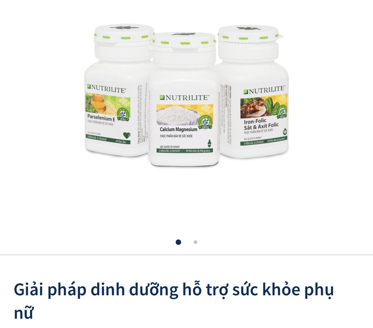 BỘ DINH DƯỠNG CHĂM SÓC SỨC KHOẺ PHỤ NỮ TOÀN DIỆN