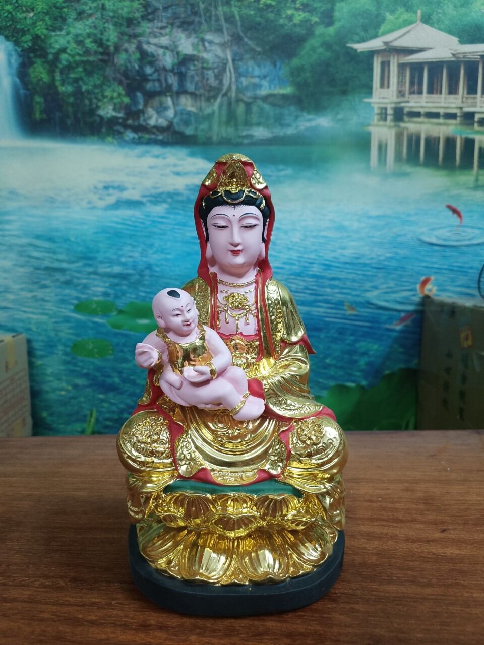 Tượng Quan Âm Tống Tử cao 30cm