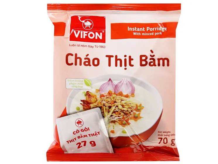 Cháo thịt bằm Vifon gói 70g (có gói thịt bằm thật)