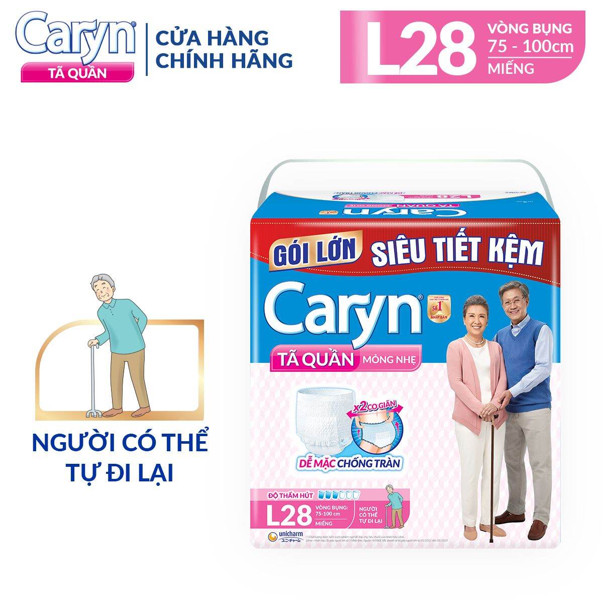 Tã Quần Caryn M32 L28 Xl24