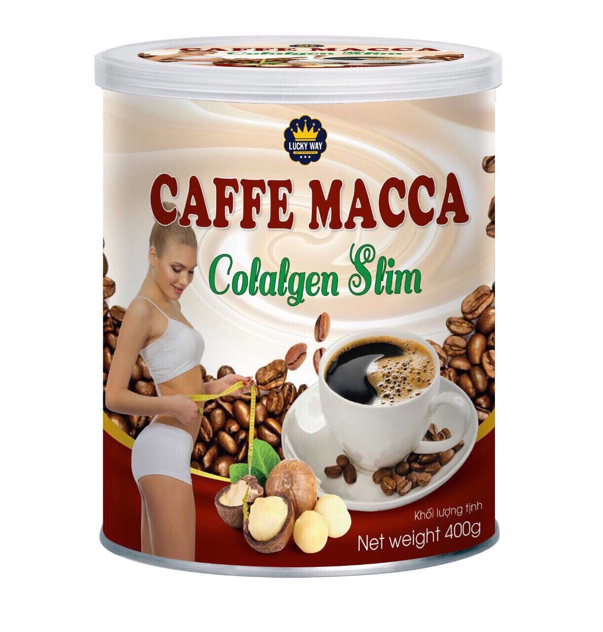 Bột Giảm Cân Caffe Macca Collagen Slim - Lon 400g