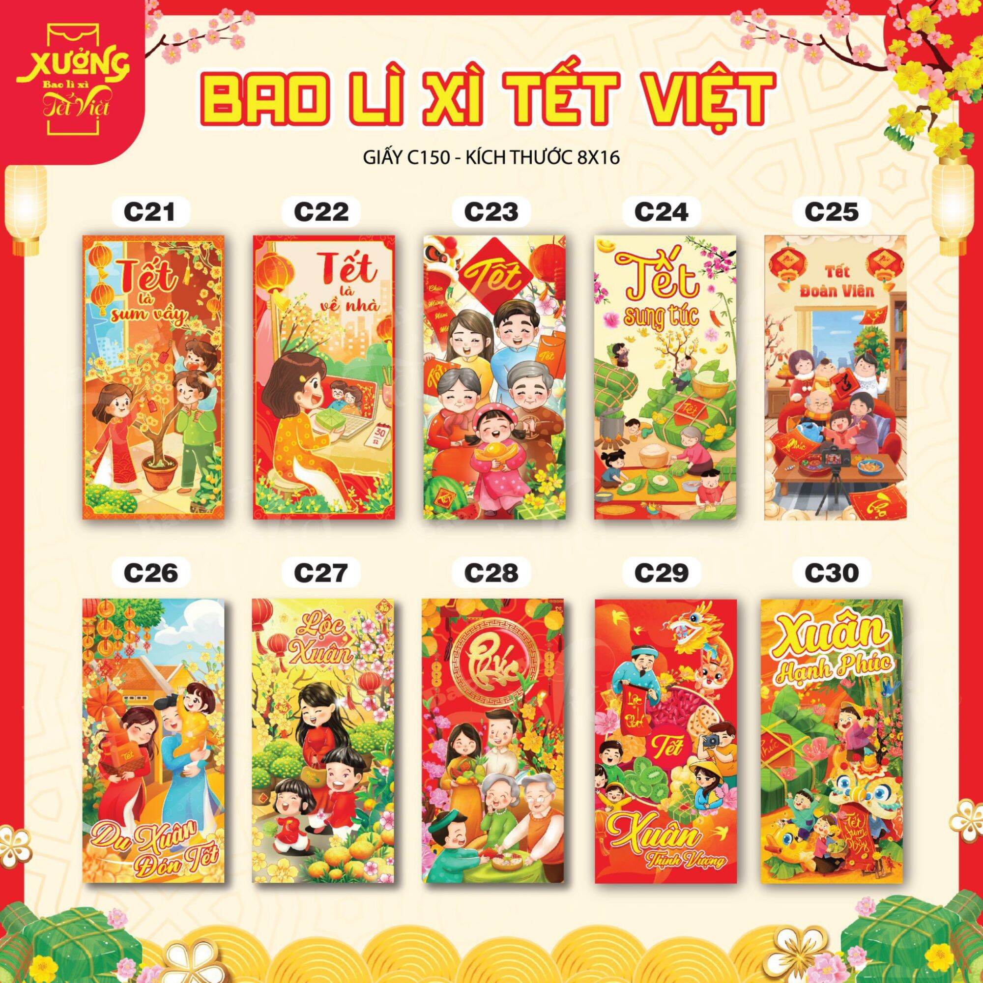 2000 bao lì xì 2024 giá rẻ