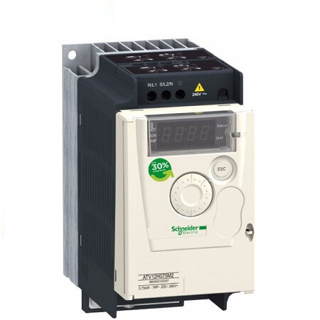 Biến tần công suất 0,55kw schneider điện áp 220v vào 1 pha 220v ra 3 pha 220v hàng tháo máy 98% bảo hành 3 tháng