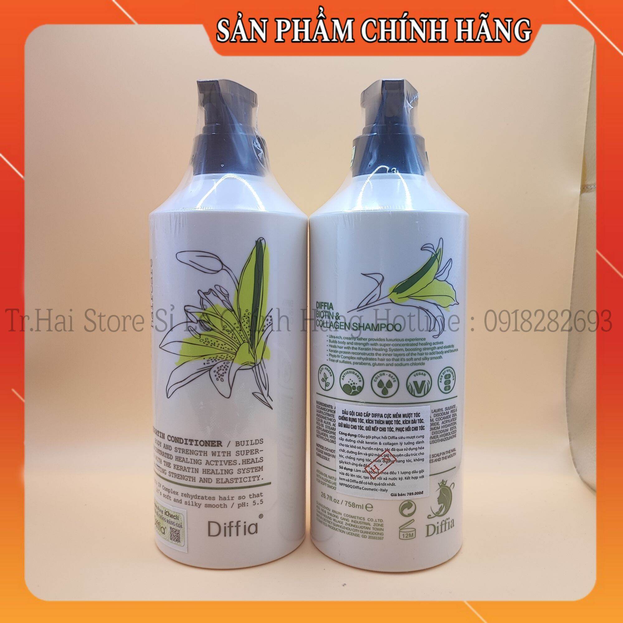 Pair of shampoo conditioner repair hair damaged keratin evuar haircare 758mlx2 Italy genuine