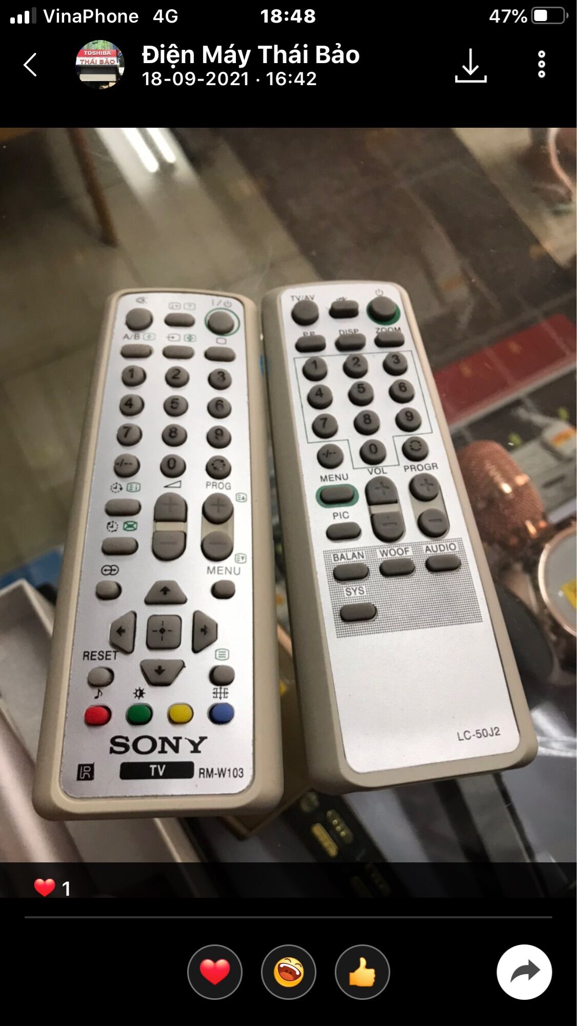 Điều khiển tivi Remote TV CRT LC50J2