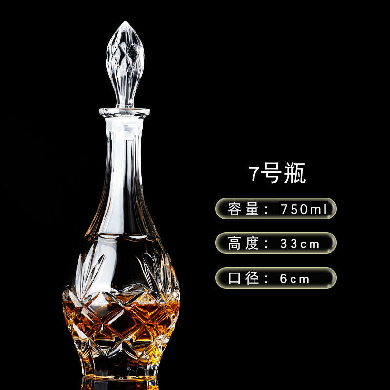 Bình rượu thủy tinh pha lê phong cách châu âu bình đựng rượu gia dụng sáng tạo bình đựng rượu kín có nắp bình rượu tây bình rượu vang bình rượu