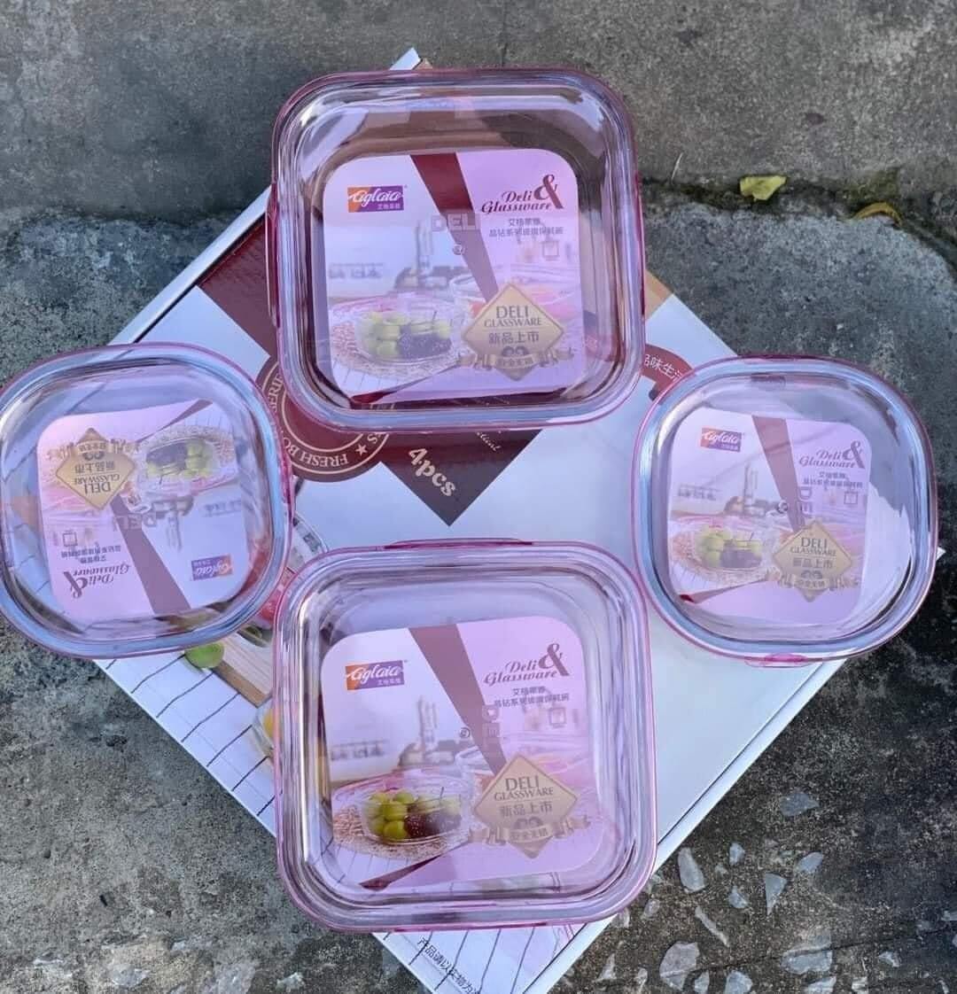 SET 4 THỐ THỦY TINH DELI