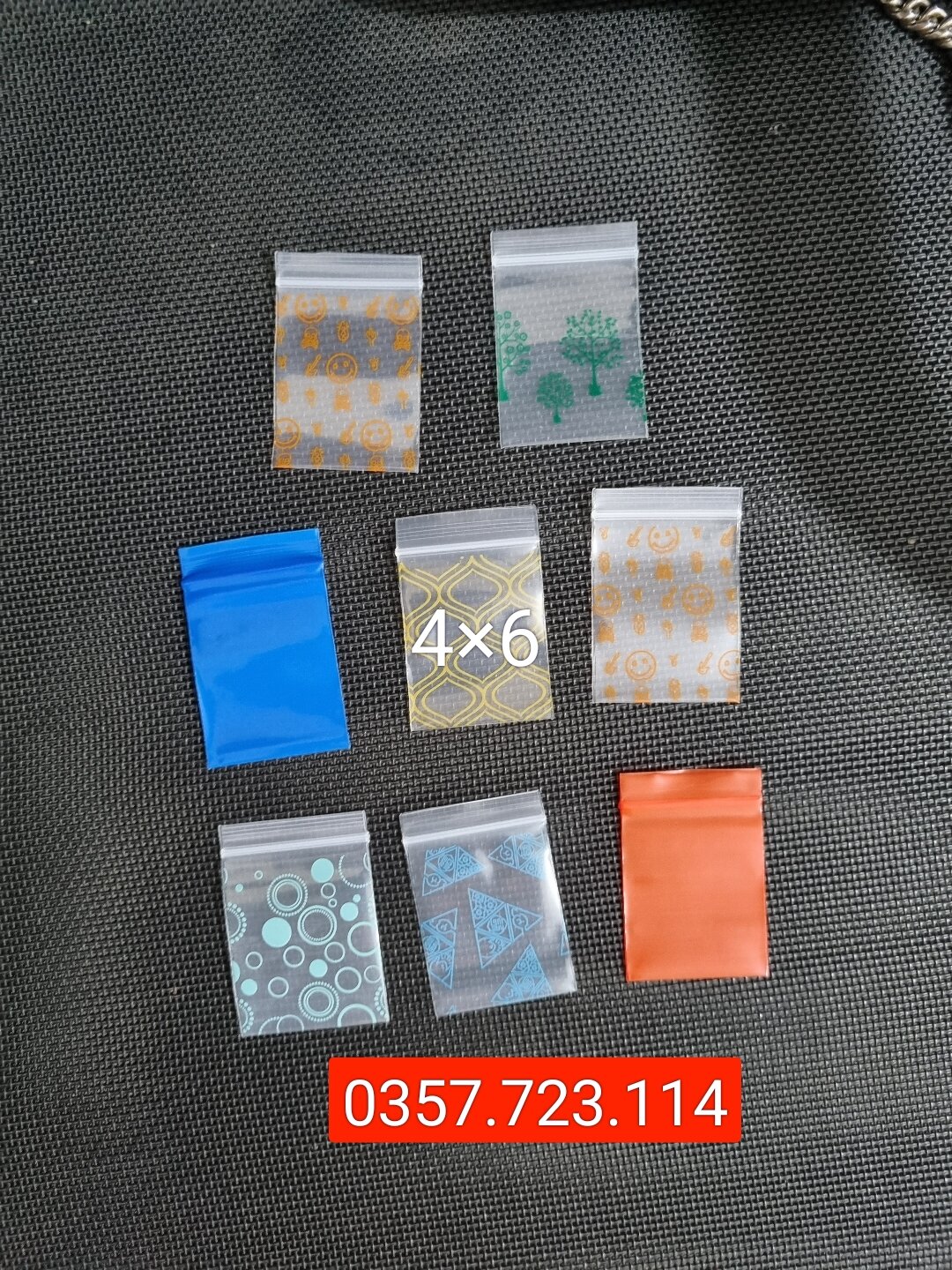 50c túi zip mini đủ màu kt 4×6