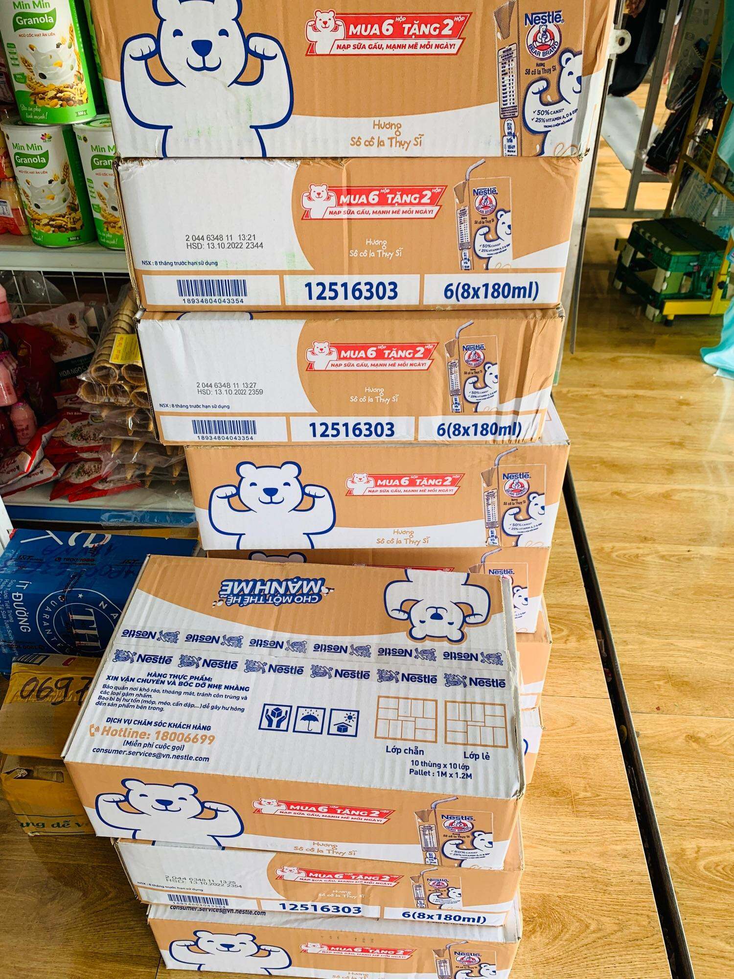 1 thùng sữa gấu nestle vị socola 180ml 48 hộp