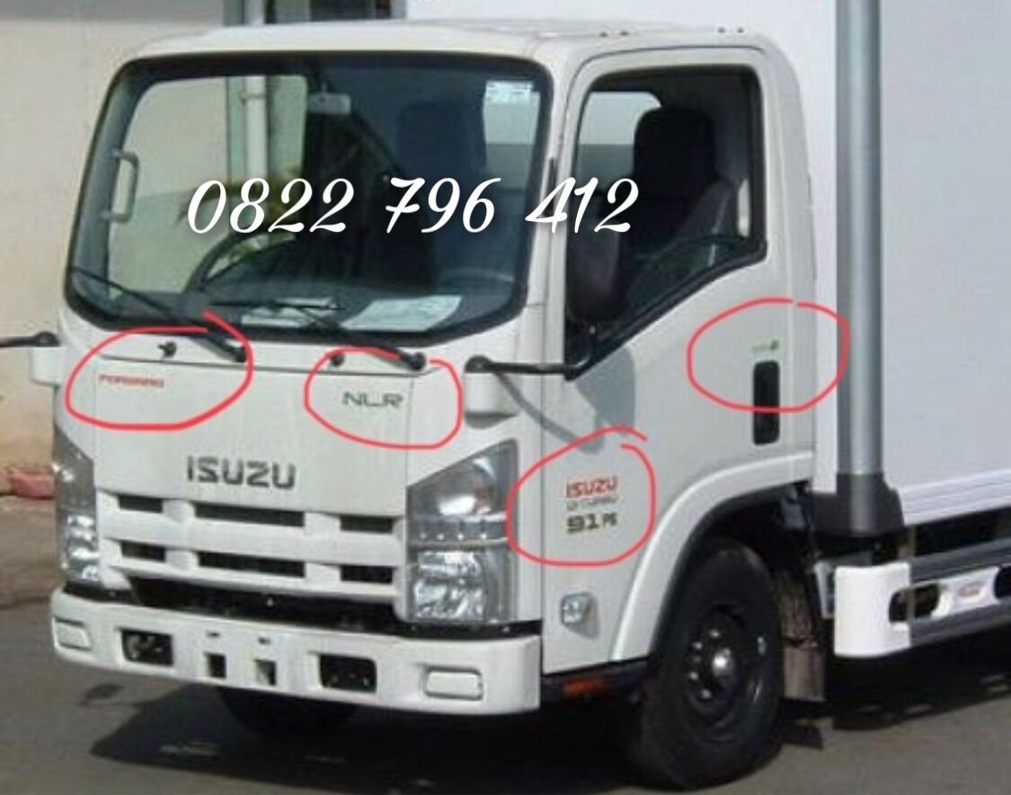 Tem chữ dán xe Isuzu 1.4T Nlr 91ps DI-Turbo full bộ như hình. Tem xe Isuzu NLR 91ps