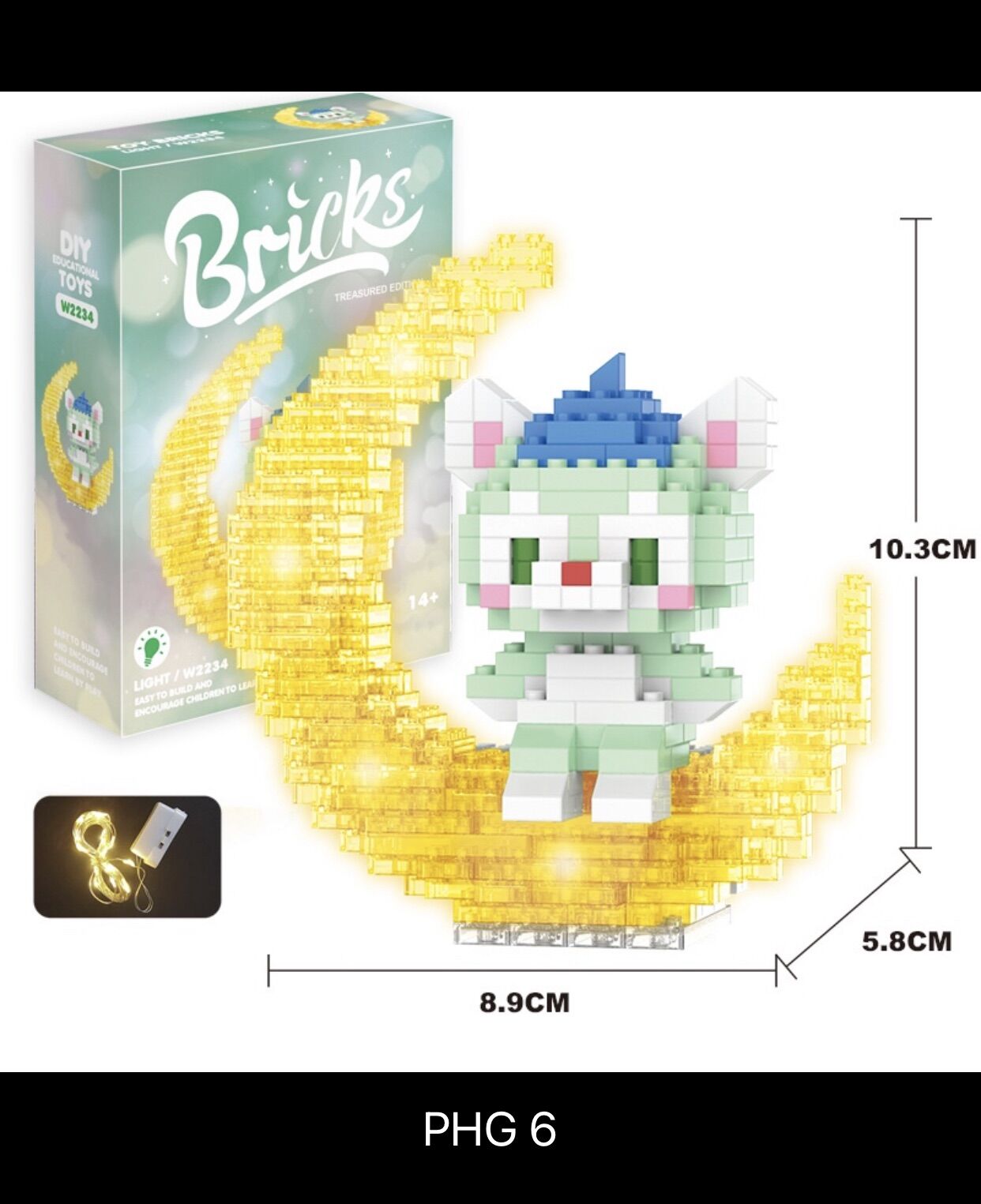 Lego Mặt Trăng hoạt hình Phát sáng