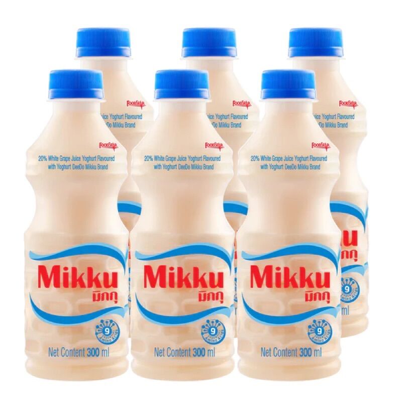 [Sữa Uống Lên Men Thái Lan] Sữa chua uống Mikku Thái Lan180ml (combo 6 hộp/ lốc) (Bổ Sung men, dinh dưỡng)