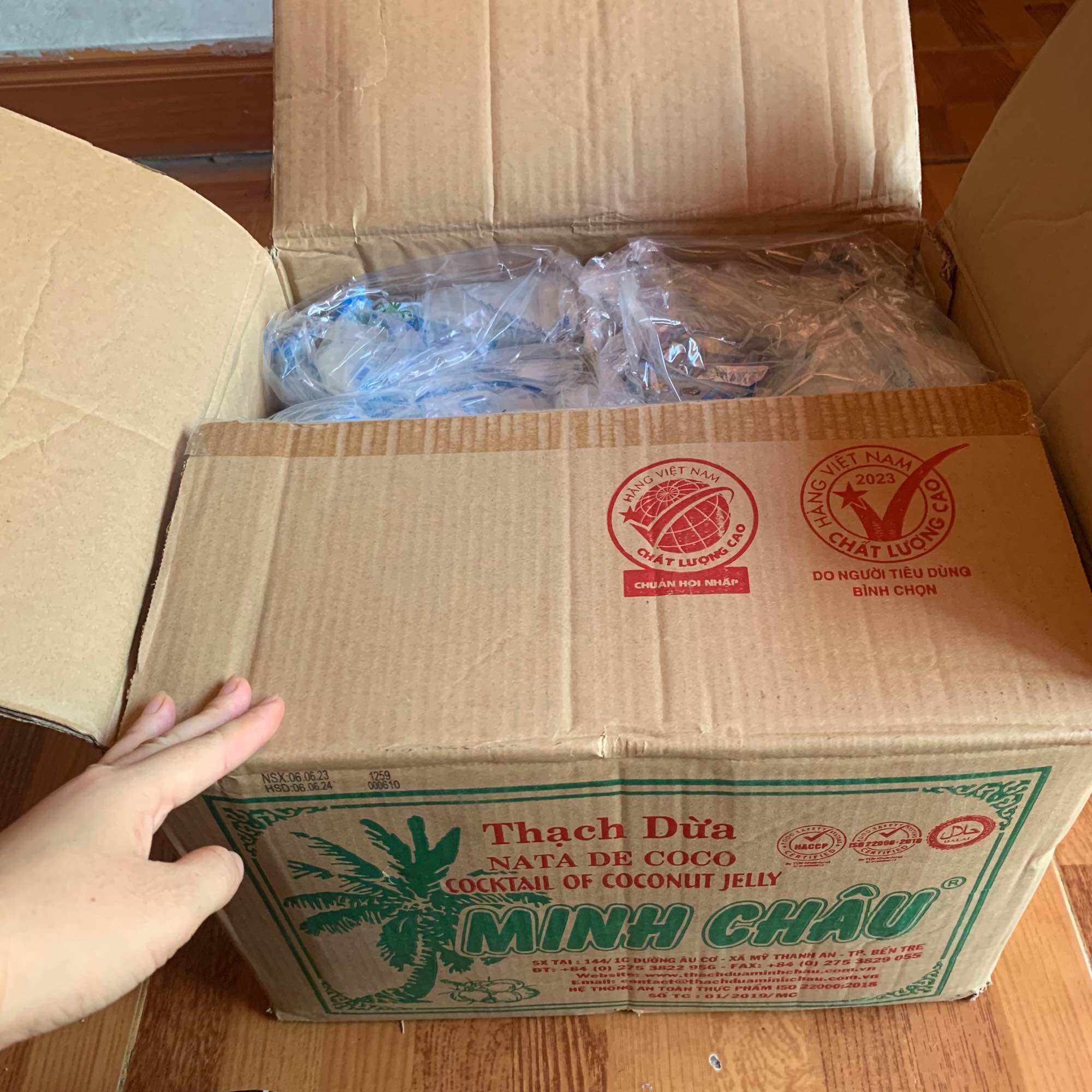 Thạch dừa minh châu bến tre 1 bịch 22 gói