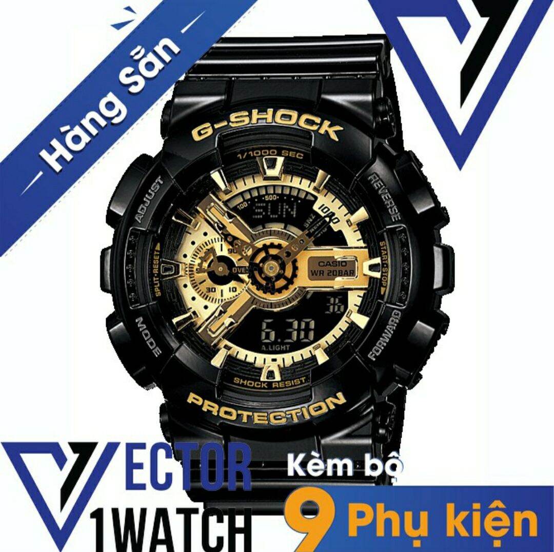 Đồng hồ thể thao nam nữ G-Shock GA-110GB-1A Full phụ kiện