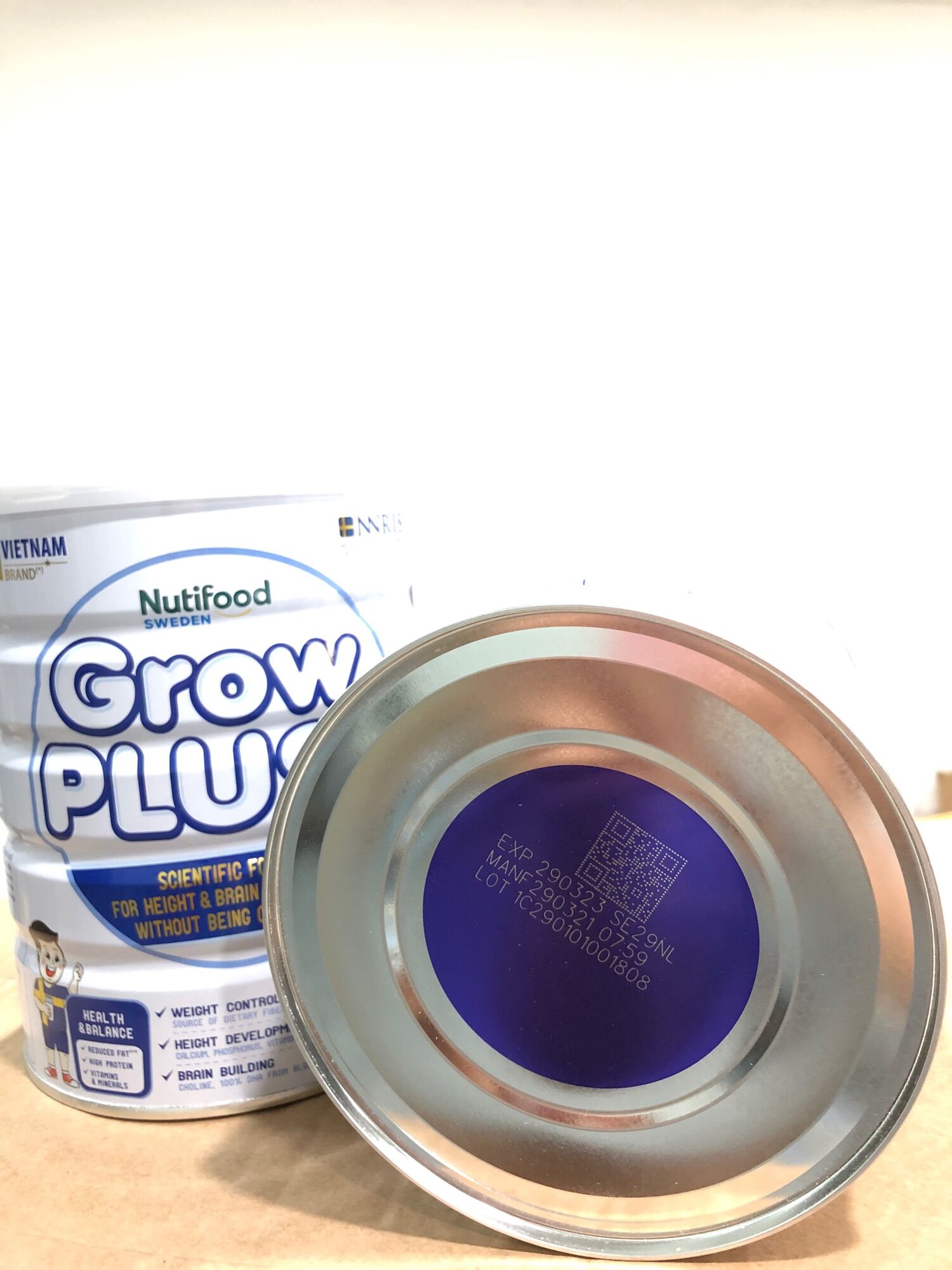 SỮA BỘT NUTI GROWPLUS+ TRẮNG LON 850G CHO TRẺ THỪA CÂN BÉO PHÌ