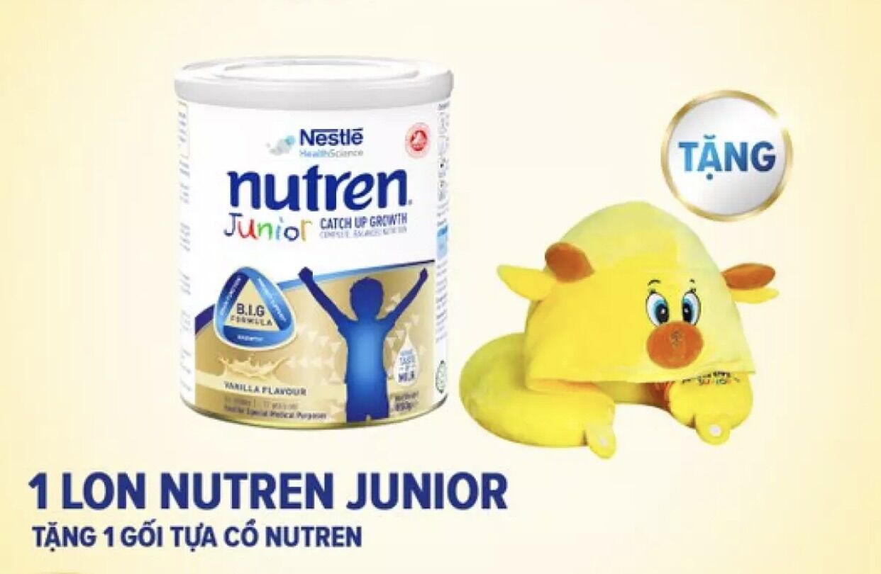 Sữa dinh dưỡng Nutren Junior 850g - Tặng gối cổ Nutren