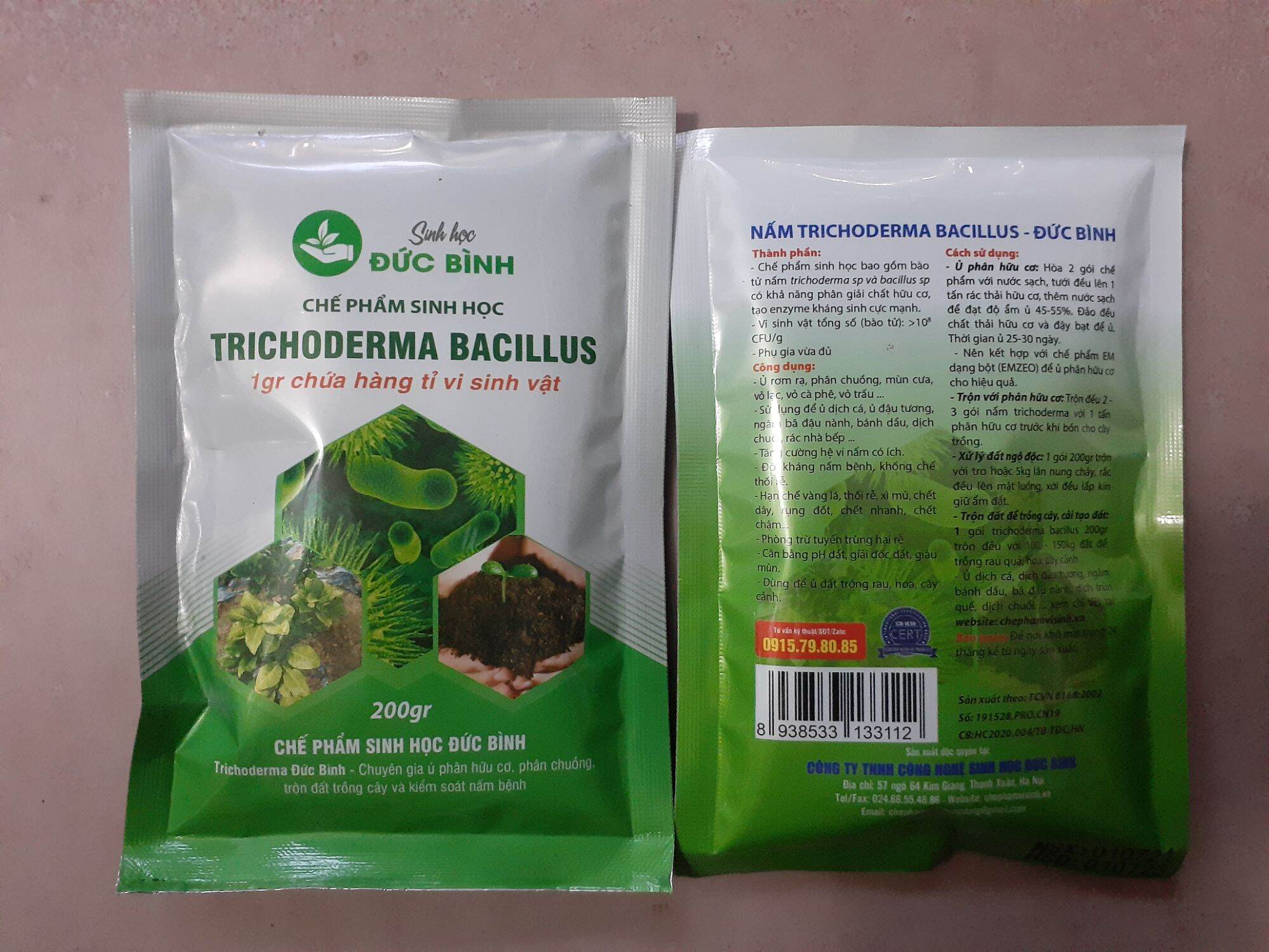 Chế phẩm sinh học trichoderma đức bình gói 200g