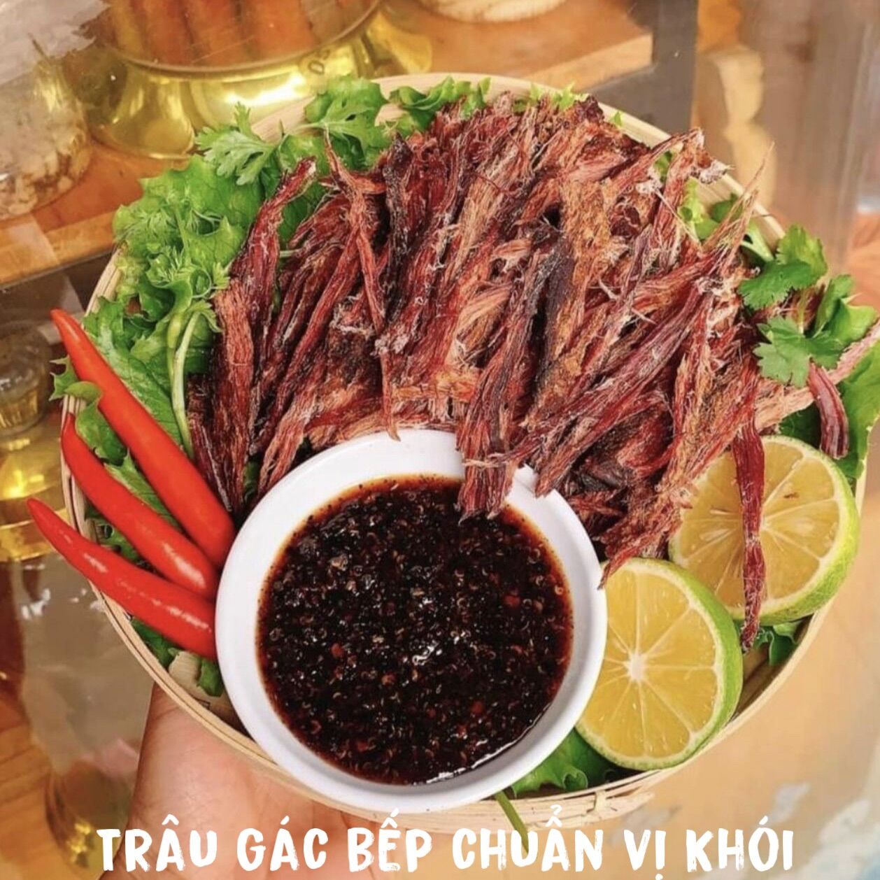 Thịt trâu gác bếp thơm vị Khói Food 100gram