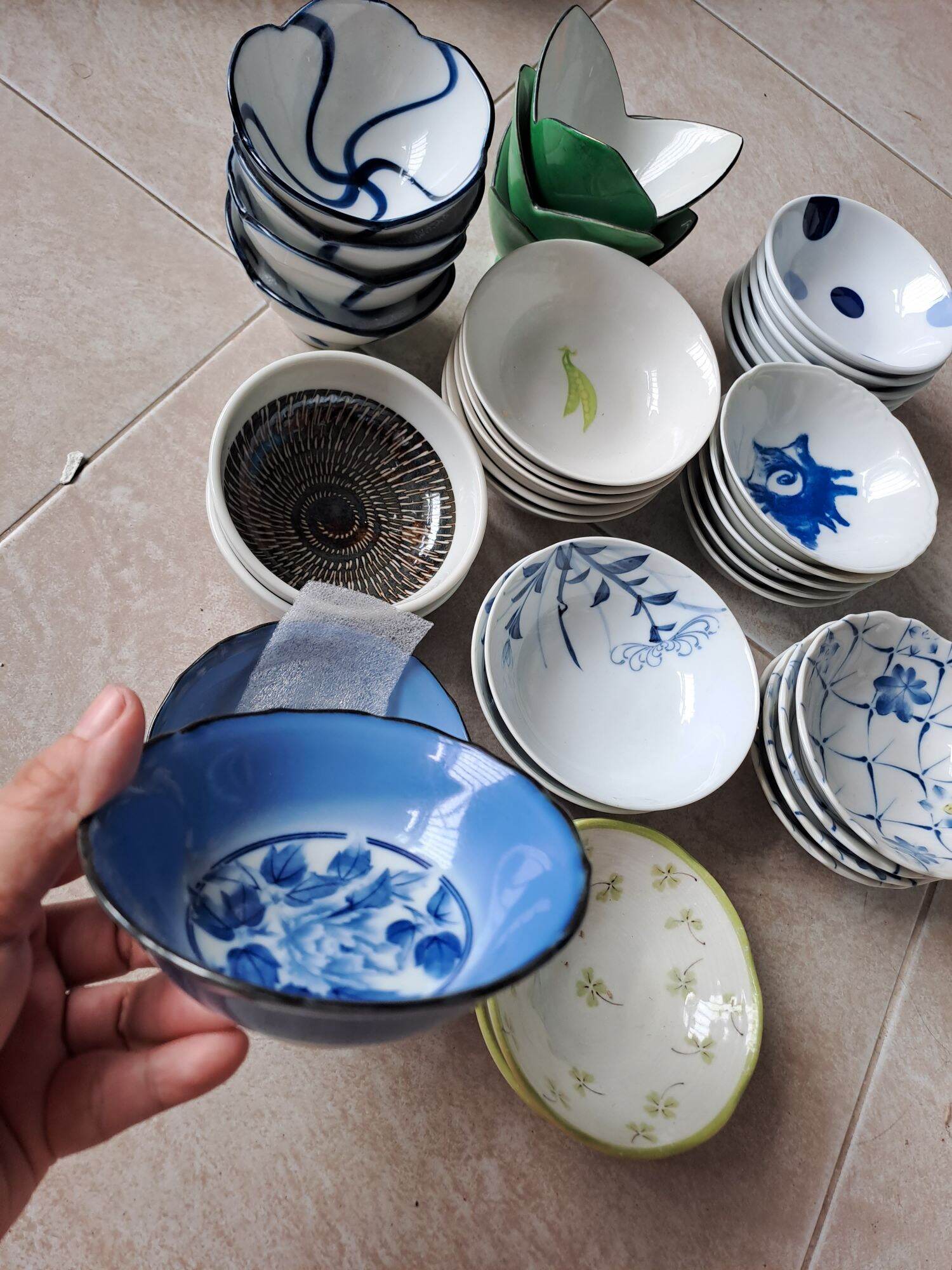 Chén chè, chén bánh bèo, chén chấm Gốm sứ nhật 2hand