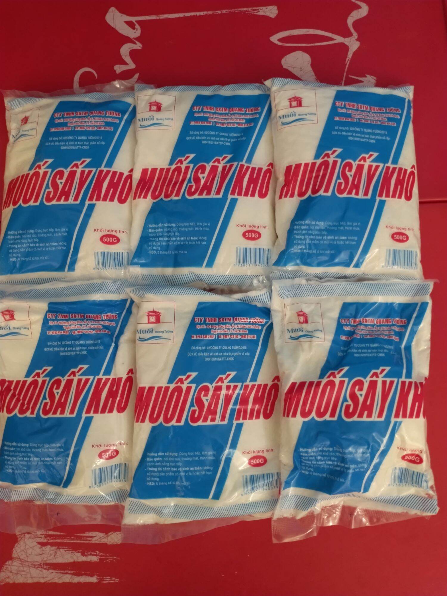 Combo muối sấy khô 6 gói × 500 g