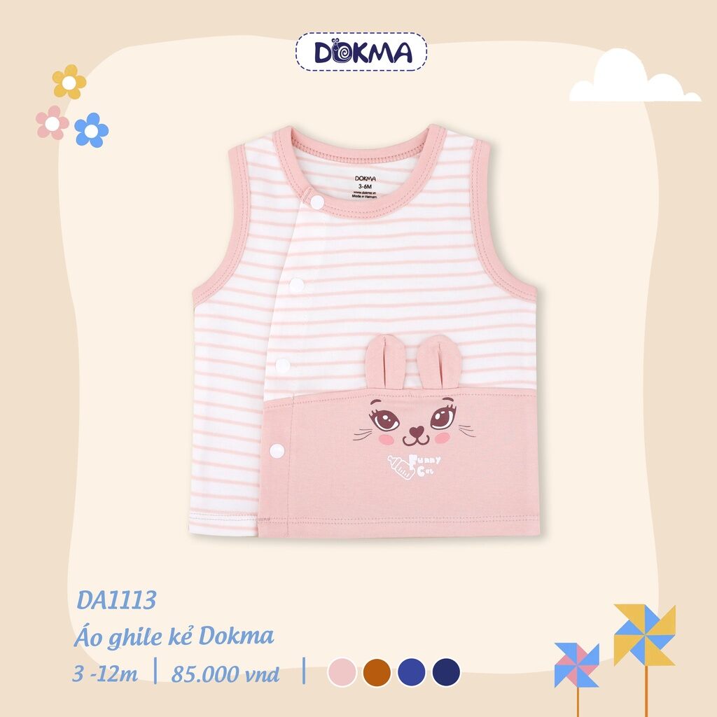 Áo gile kẻ Dokma 1-12M DA1113