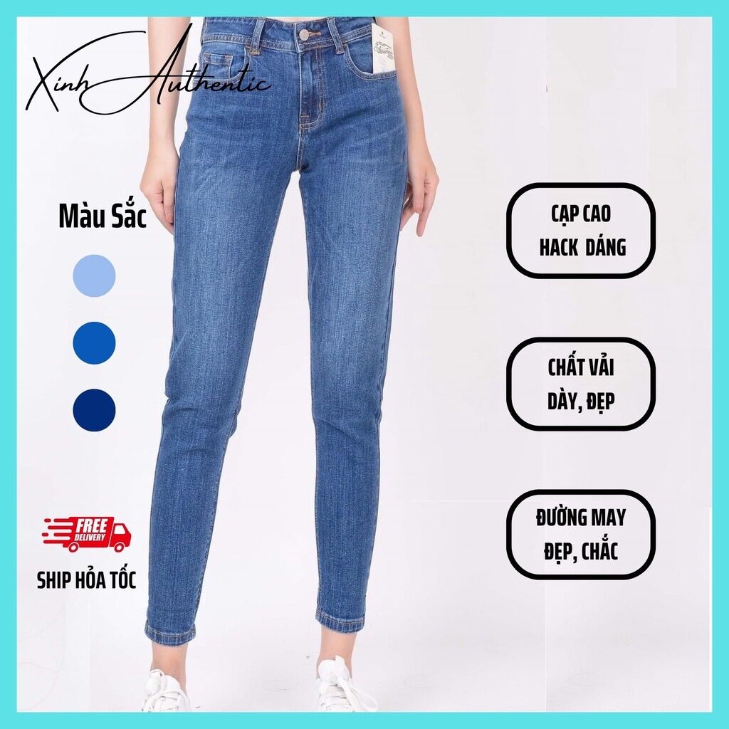 Quần jean baggy nữ lưng cao size thường - size đại-quần jean big size