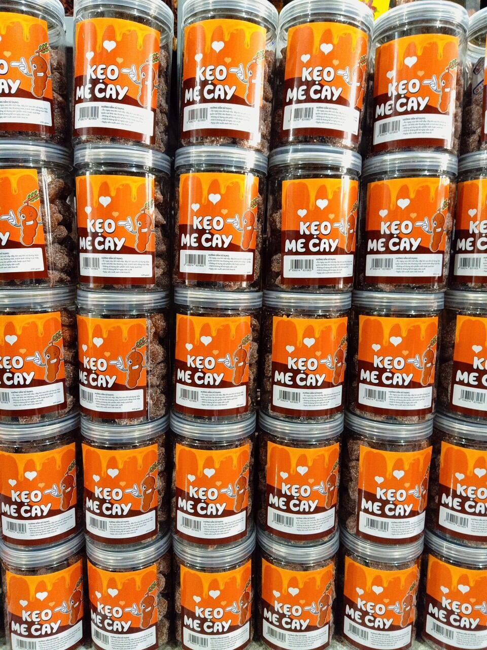 Ăn vặt - kẹo me cay hộp 400g