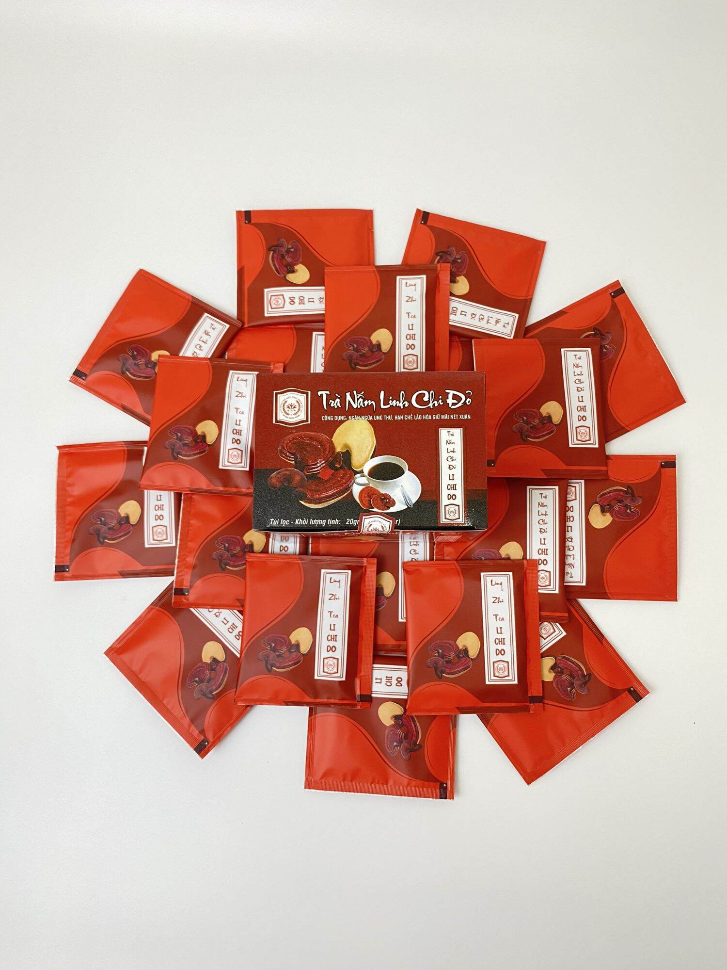 Trà Nấm Linh Chi Đỏ LICHIDO hộp 20gr ( 20 gói *1gr)
