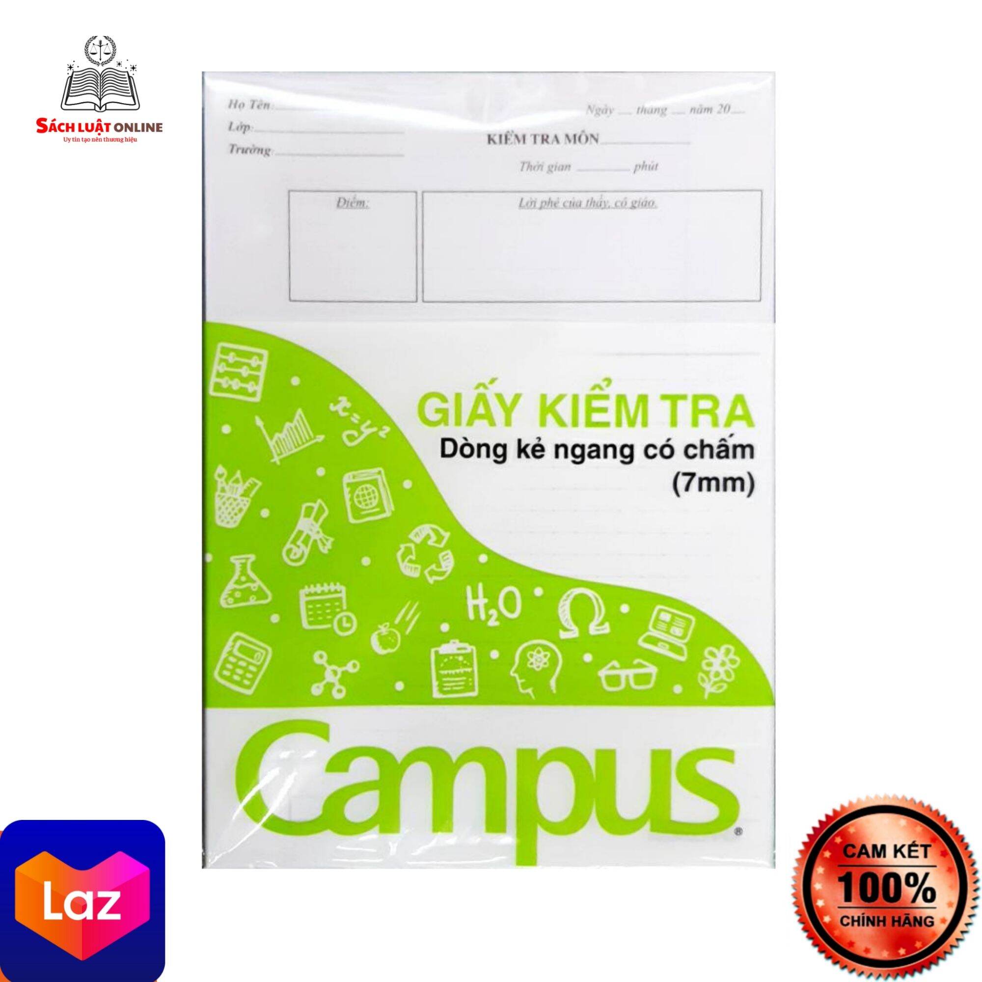Giấy kiểm tra kẻ ngang (có chấm - không chấm) CAMPUS