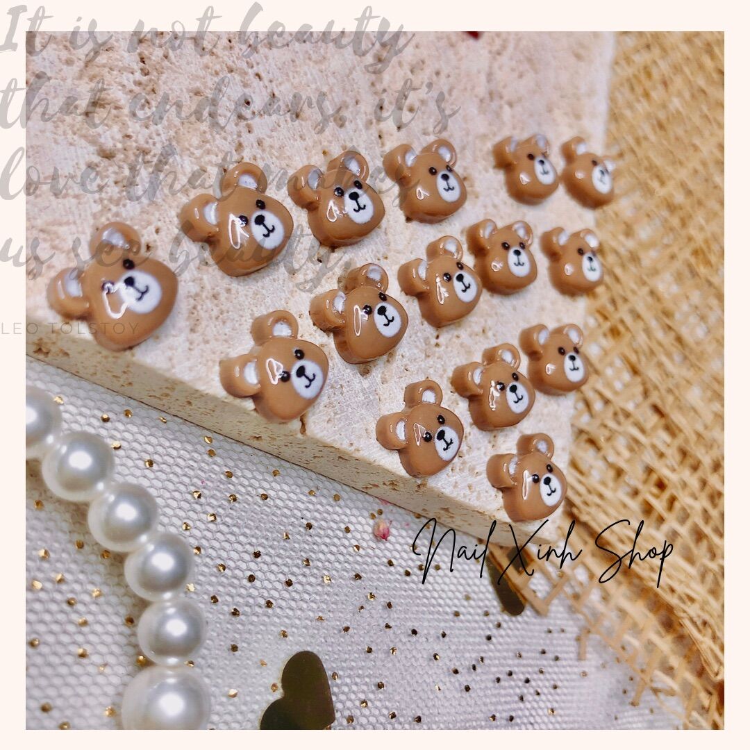 [Mới] Charm gấu siêu cute trang trí nail