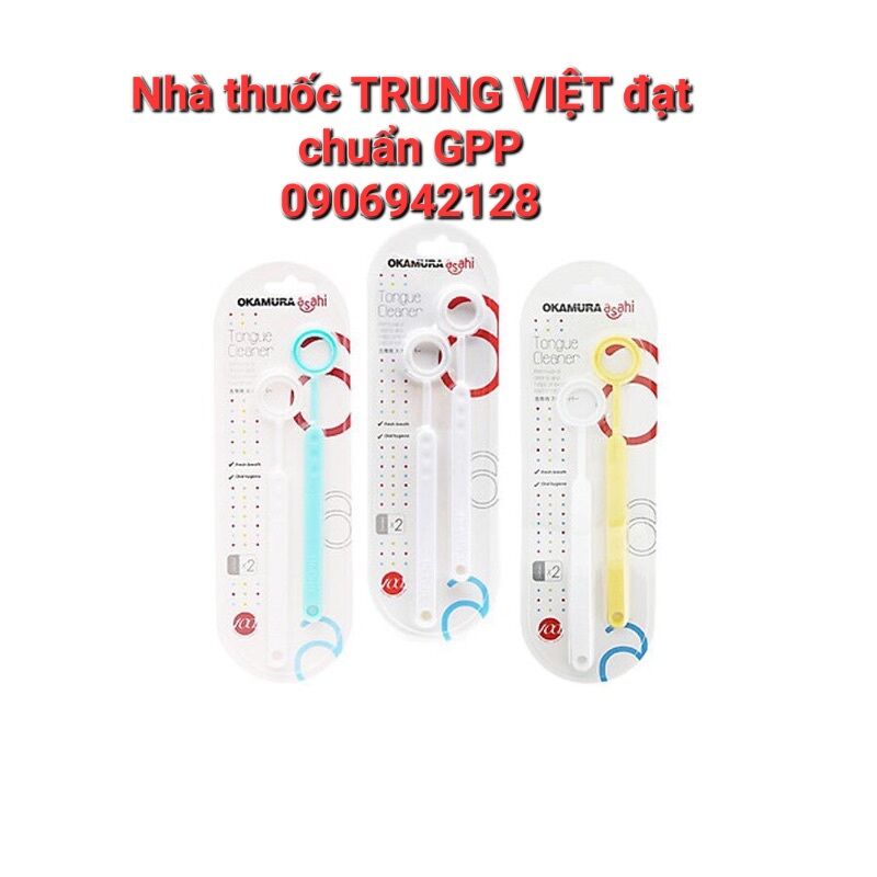 Dụng cụ cạo lưỡi - Dụng cụ cào lưỡi Okamura hộp 2 cây