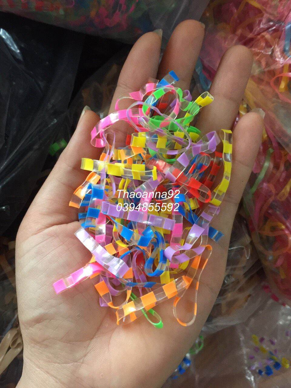 sỉ 1kg chun buộc tóc nhiều màu