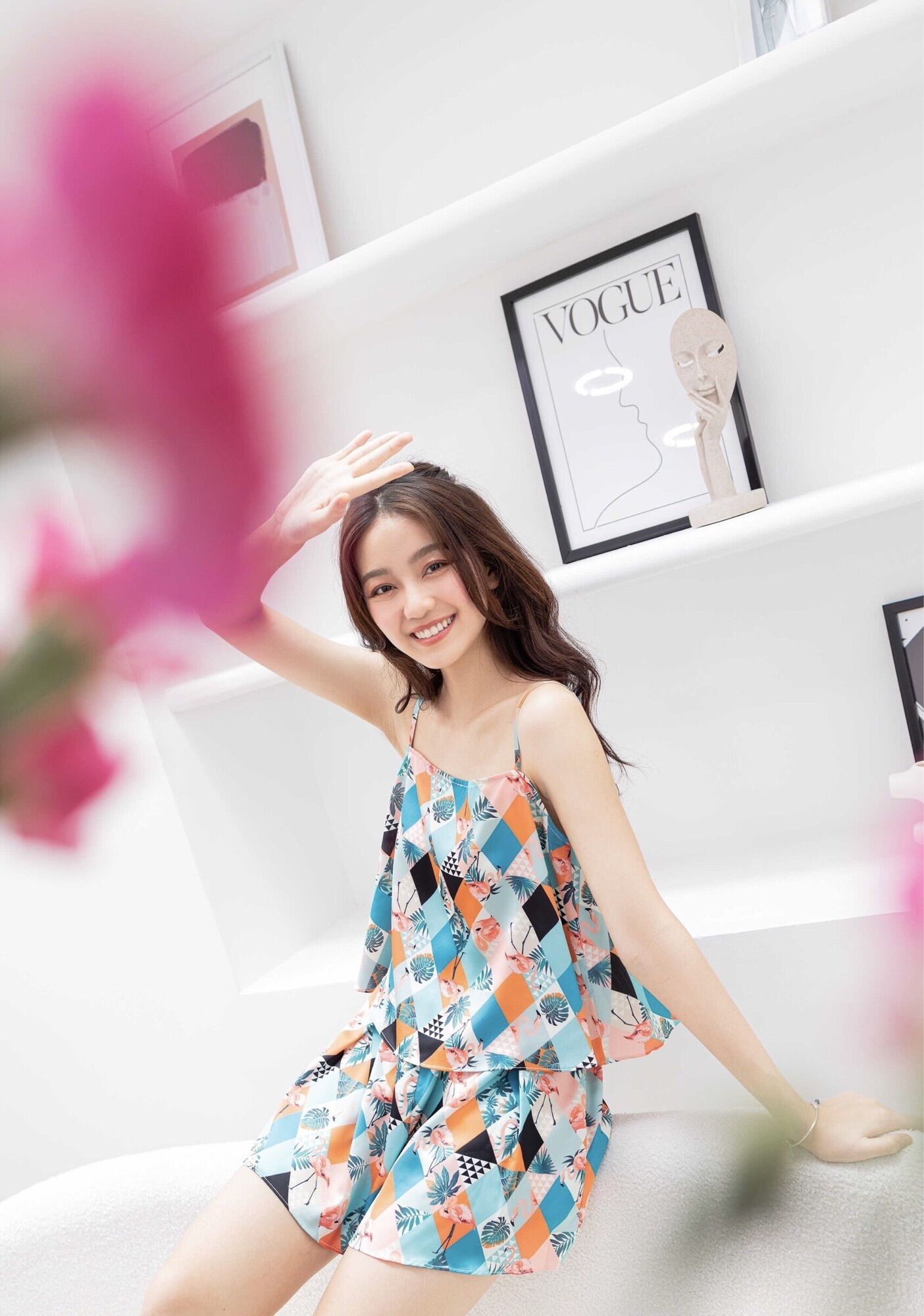 Đồ bộ 2 dây mặc nhà flamingo straps set
