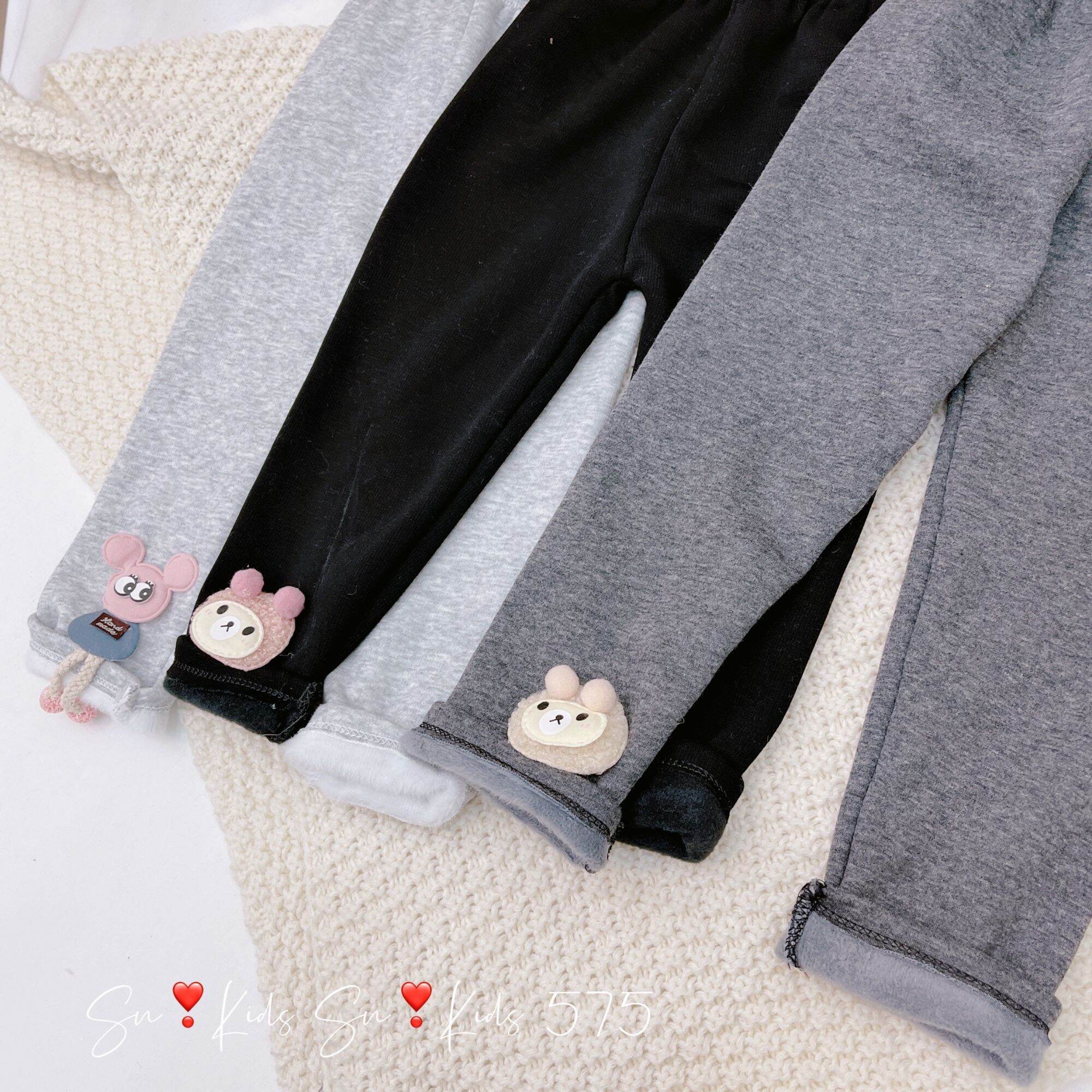 Quần legging bé gái lót lông siêu ấm