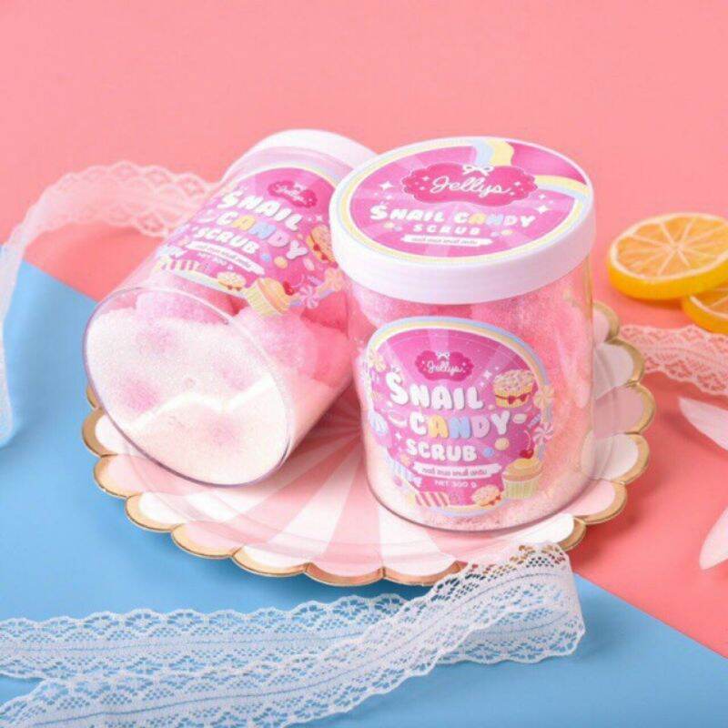 Viên kẹo tắm trắng Jelly Snail Candy Scrub 3in1- Thái Lan