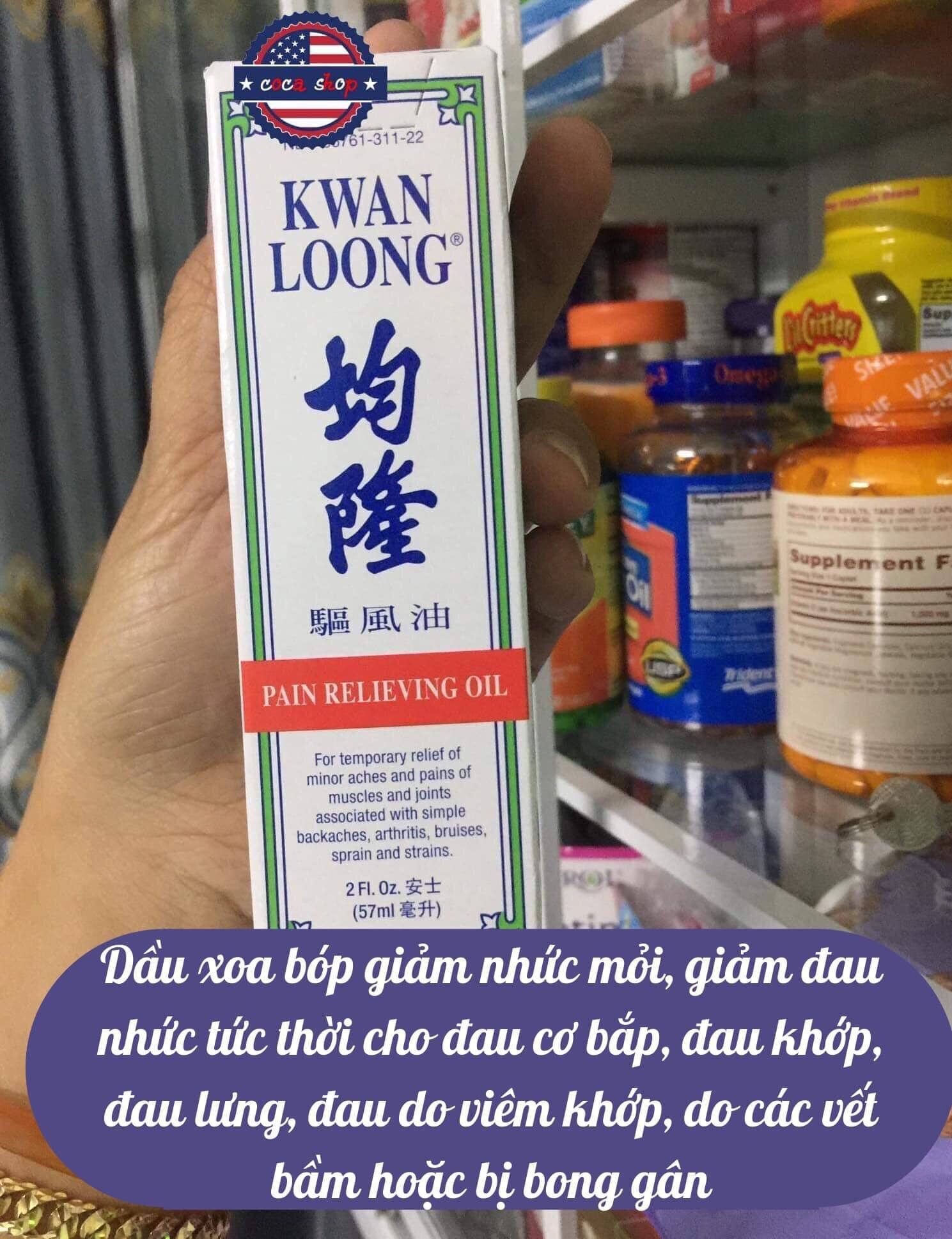 Dầu nóng KWAN LOONG 57ML - Product of Singapore nhập từ Mỹ