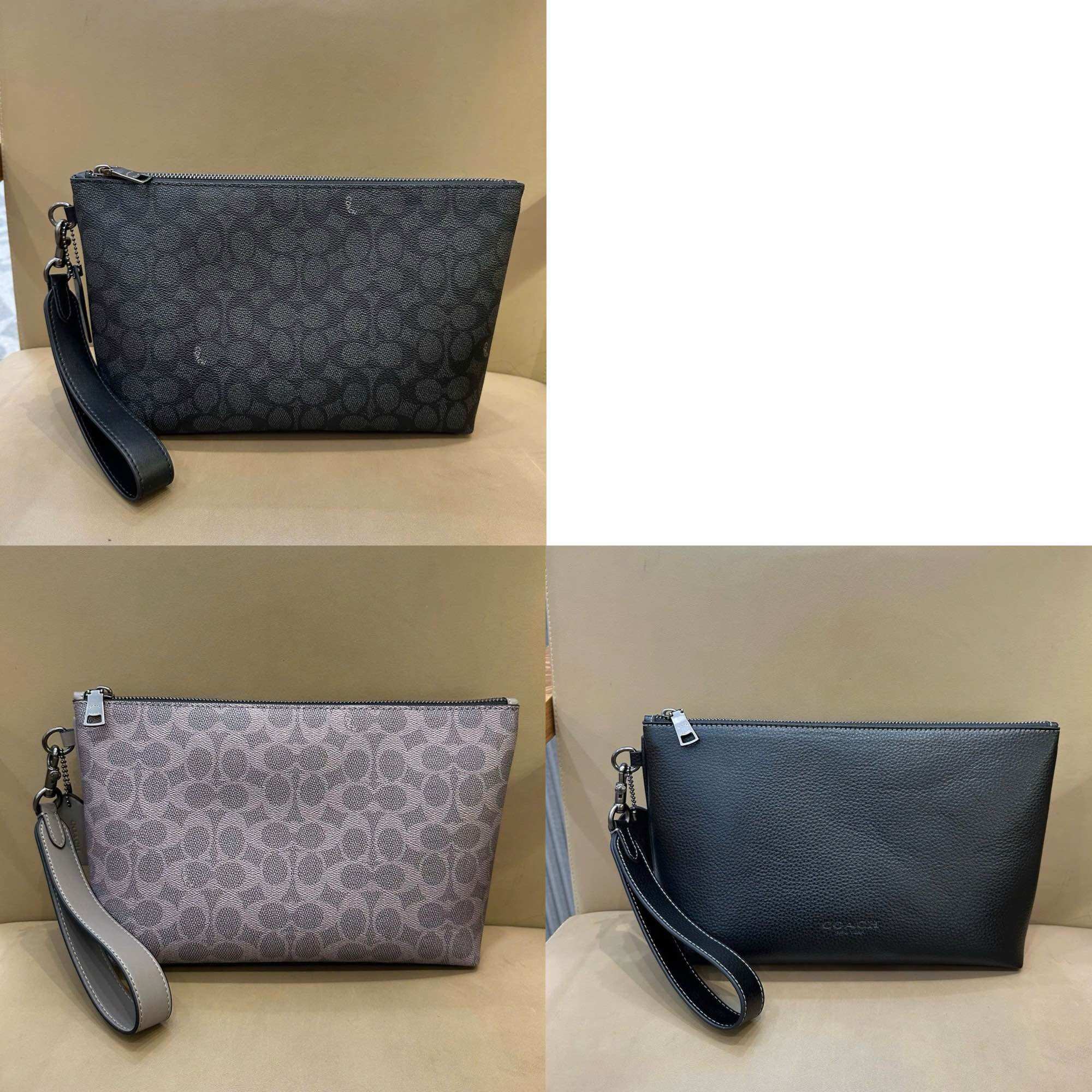 Túi C0ach Clutch Pouch cầm tay nam da thật