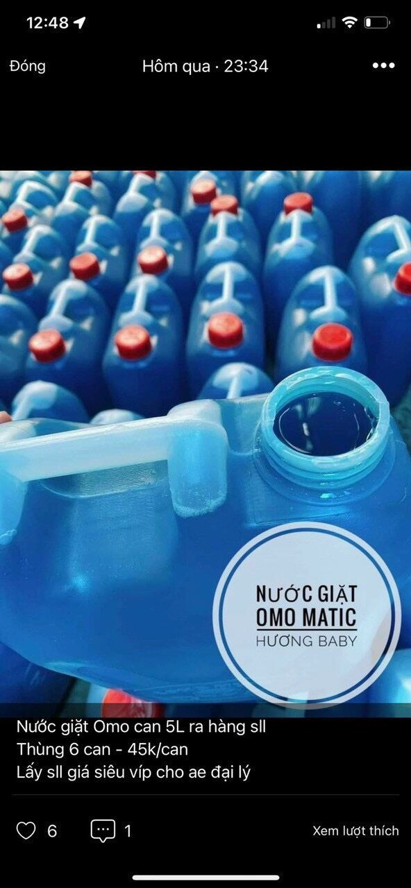 Can 5L nước giặt omo martic (hàng tuồn, siêu tiết kiệm, tc)
