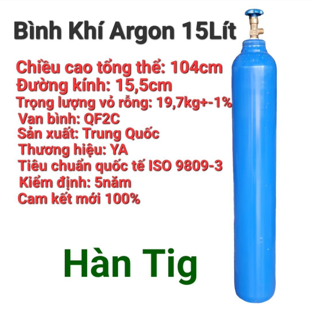 Argon Gas Tank for Tig Welding 15L Complete Set