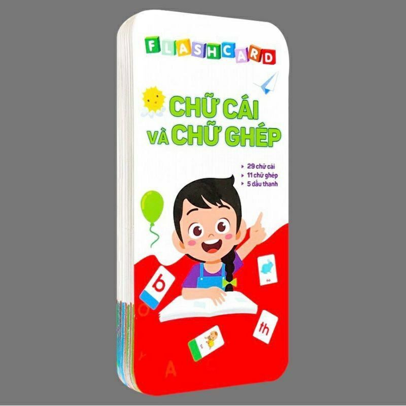 Bộ thẻ học chữ cái và chữ ghép dành cho bé (45thẻ)