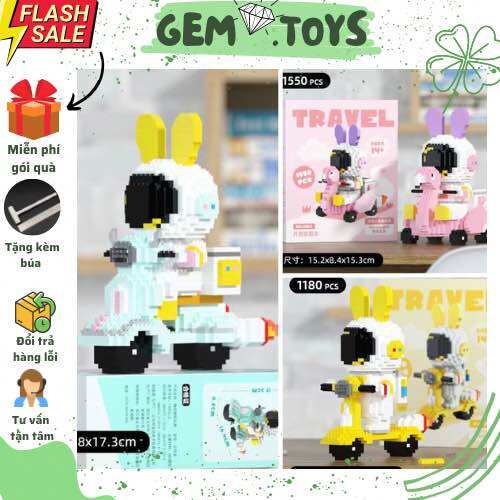 Phi hành gia ngồi xe Travel lắp ráp mô hình 1550 chi tiết- TRưng bày, decor - Bộ quà tặng bé trai, bé gái, Đồ chơi lắp ráp phi hành gia