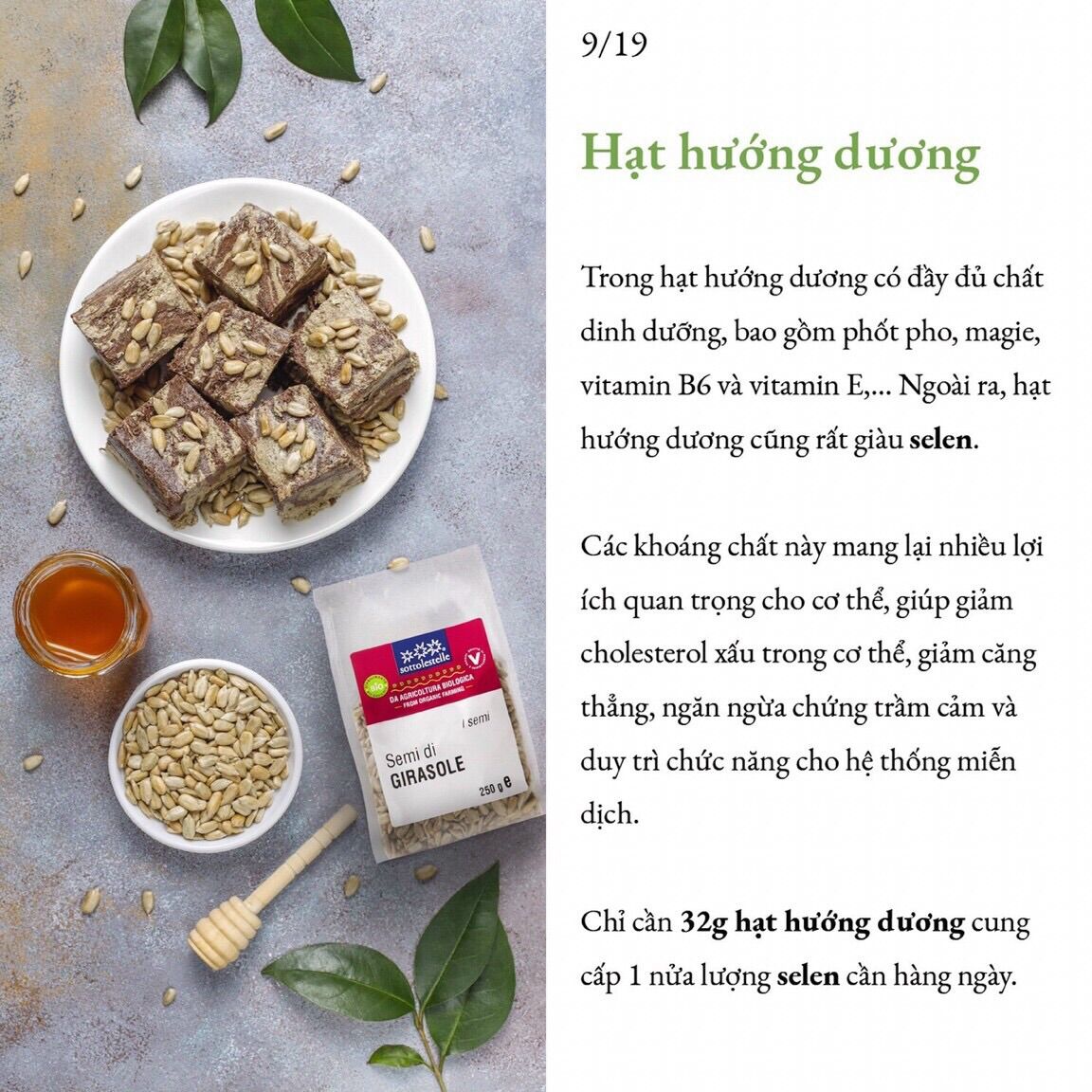 Hạt hướng dương hữu cơ Sottolestelle 250g