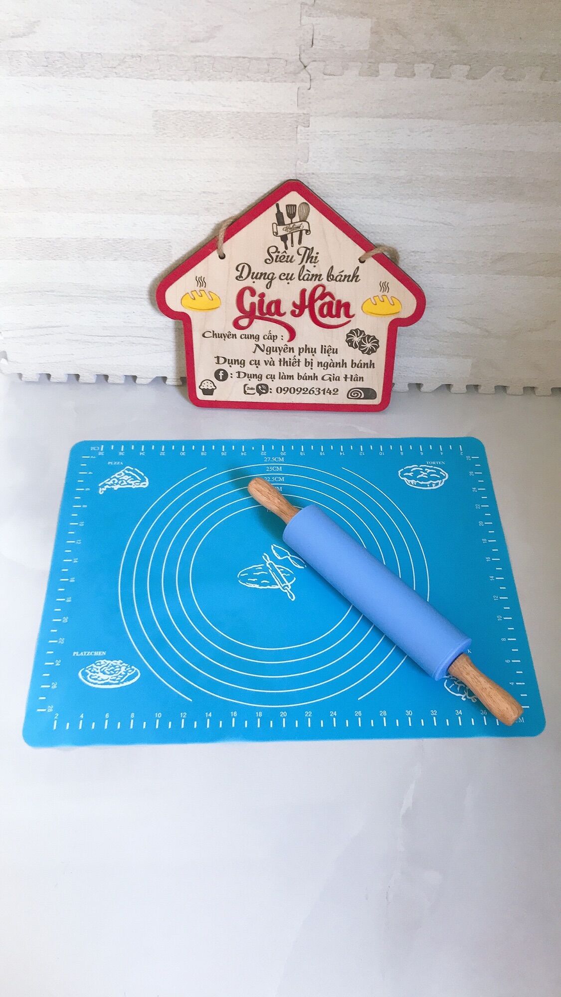 Thảm silicon nhồi bột 25x30cm