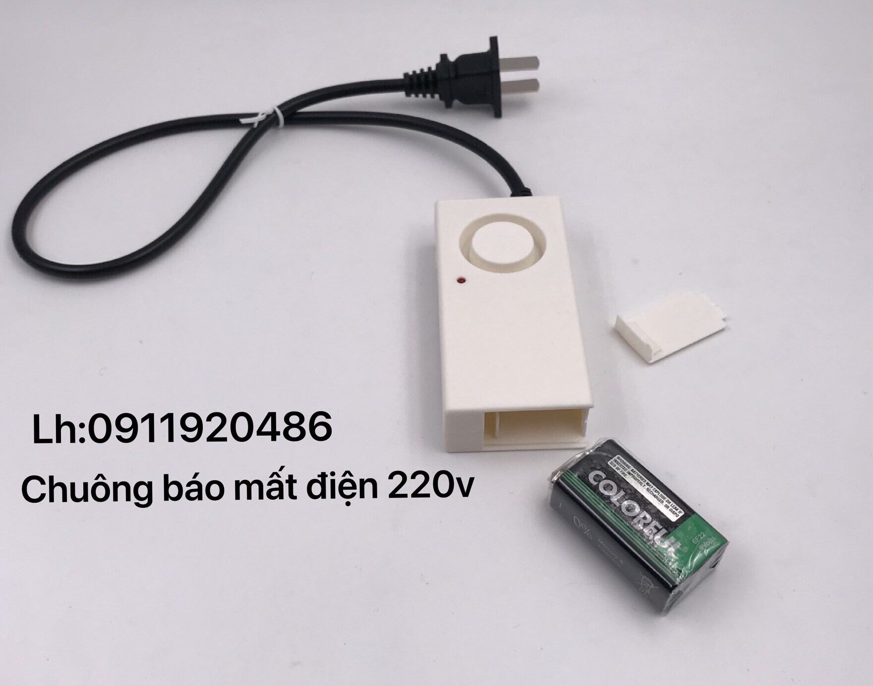 Chuông báo mất điện 1 pha 220v tặng kèm pin
