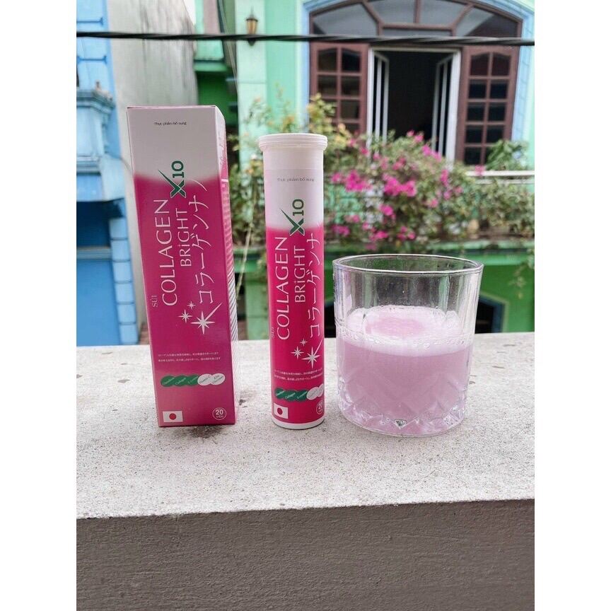 Viên Sủi Collagen Bright X10  Hộp 20 viên