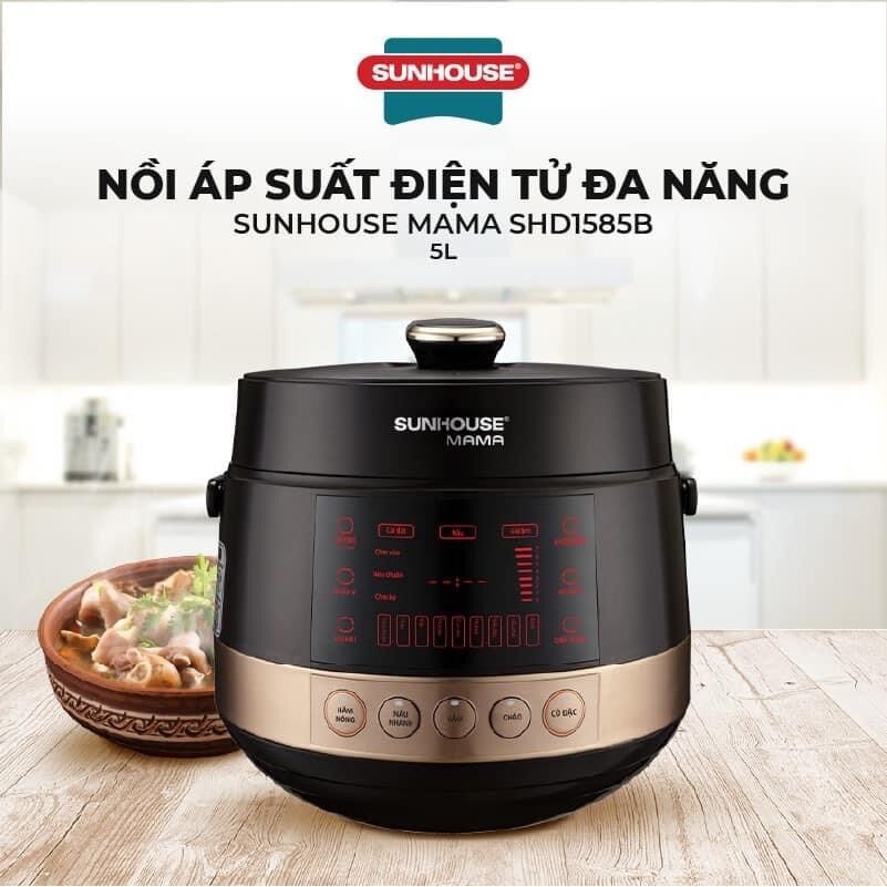 Nồi áp suất điện tử đa năng sunhouse mama SHD1585B